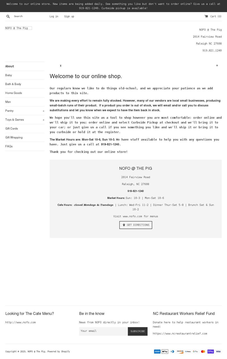 shopatnofo.com shopify website screenshot