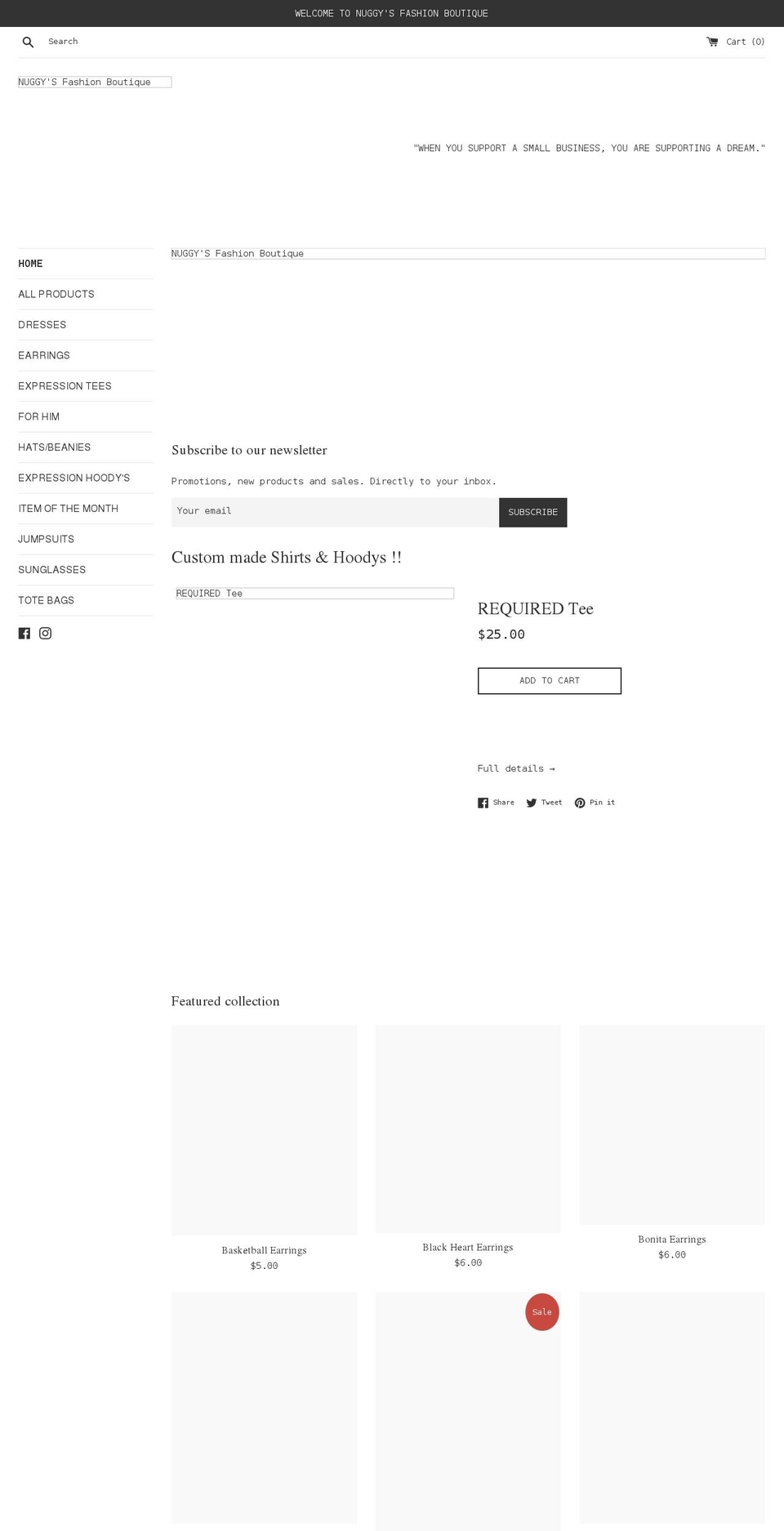 shopatnuggys.com shopify website screenshot