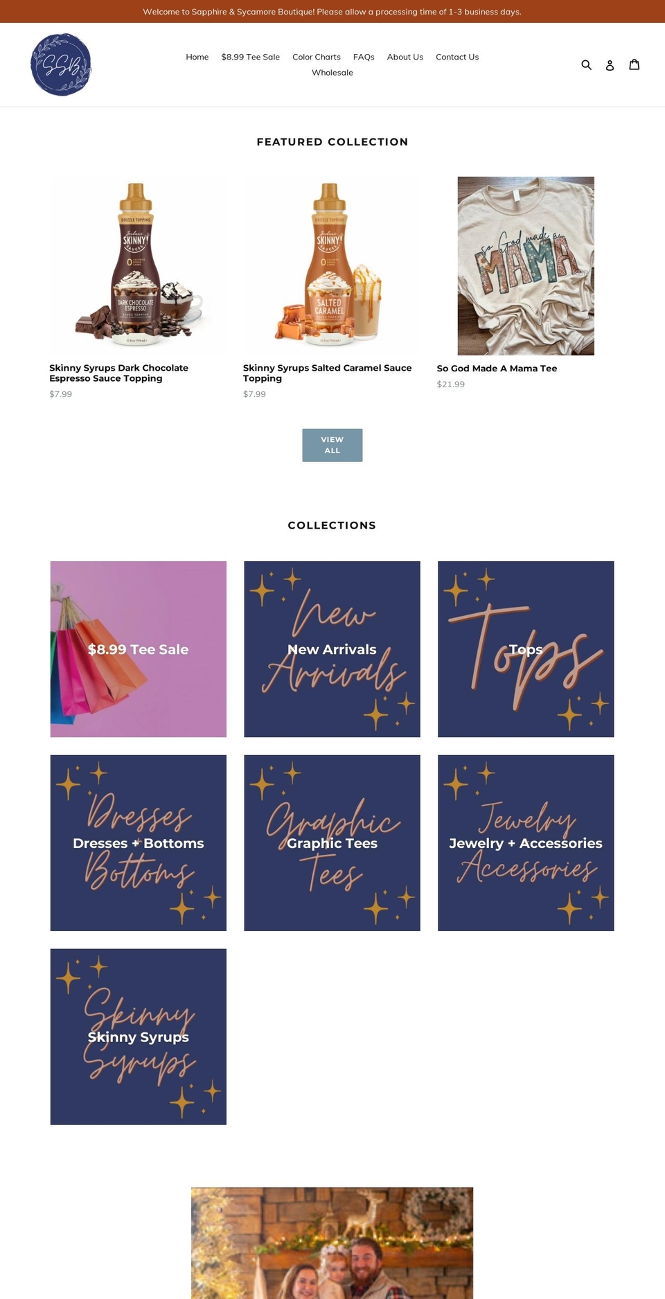 shopatsapphire.com shopify website screenshot