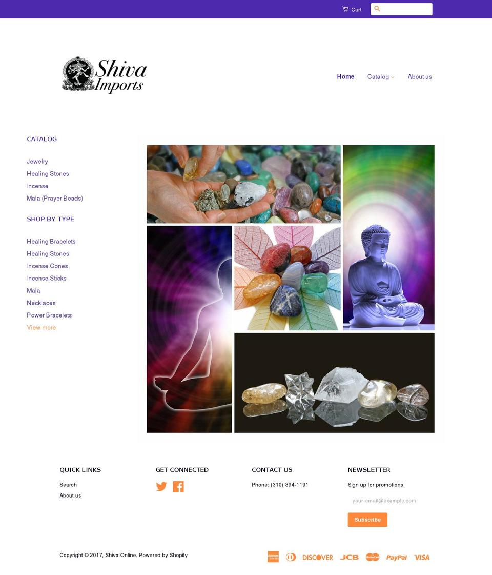 shopatshiva.com shopify website screenshot