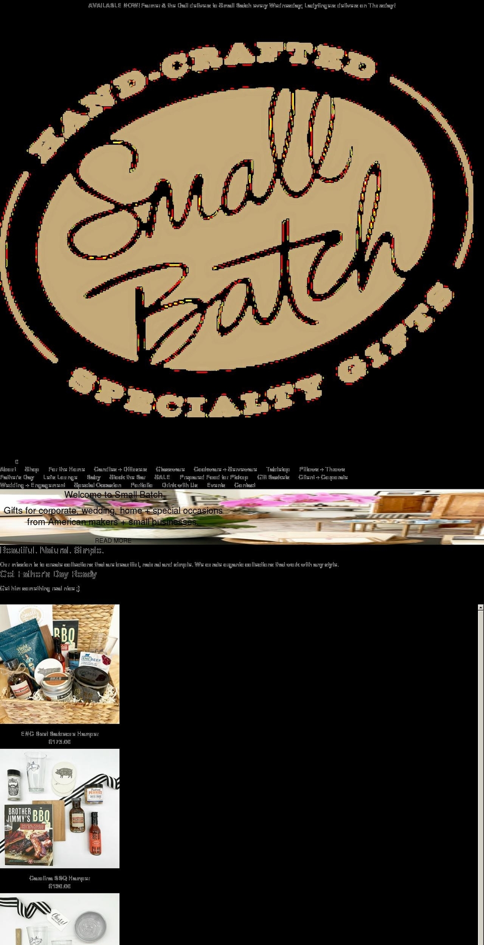 shopatsmallbatch.com — Shopify storefront screenshot