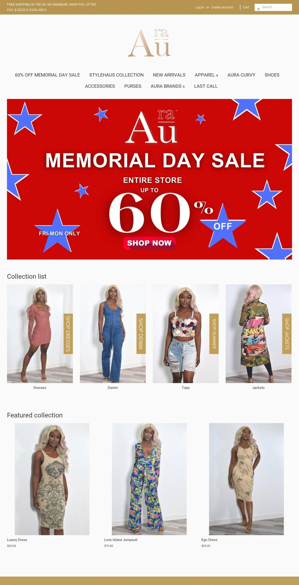 shopaurabazaar.com shopify website screenshot