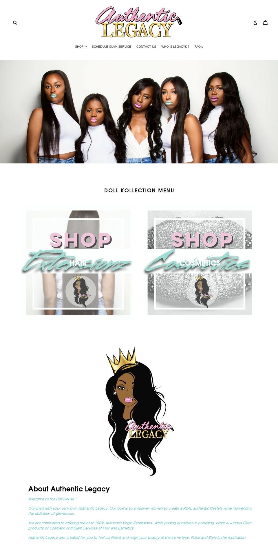shopauthenticlegacy.com shopify website screenshot