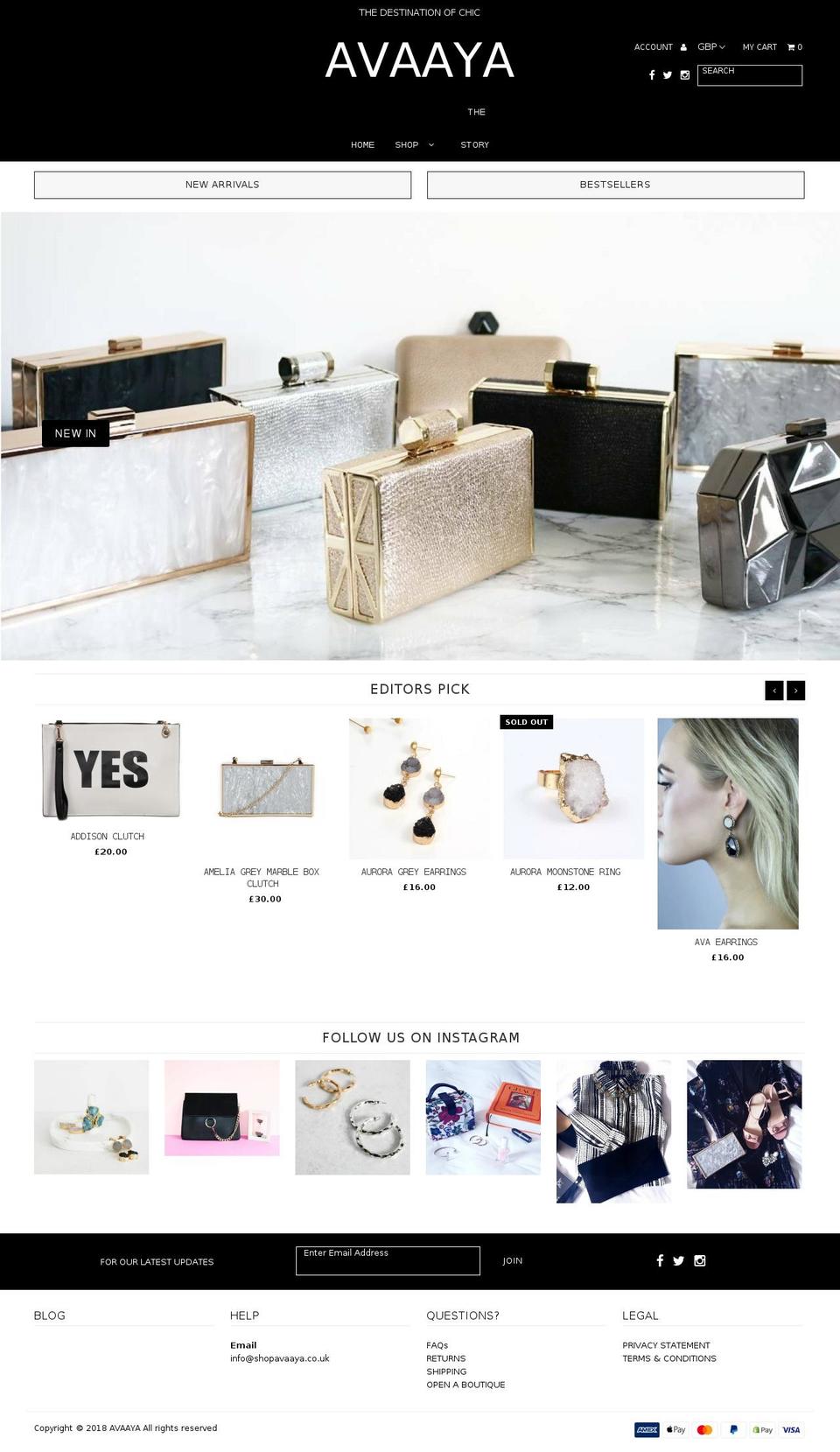 shopavaaya.com — Shopify storefront screenshot