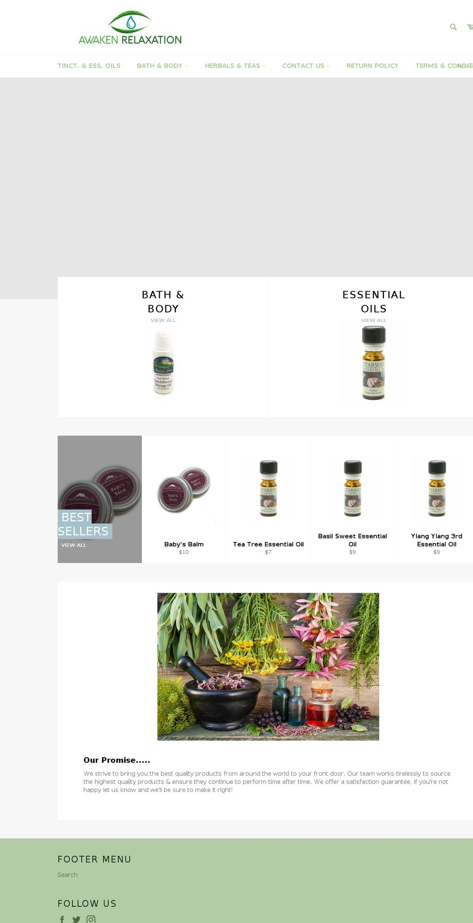 shopawakenrelaxation.com shopify website screenshot
