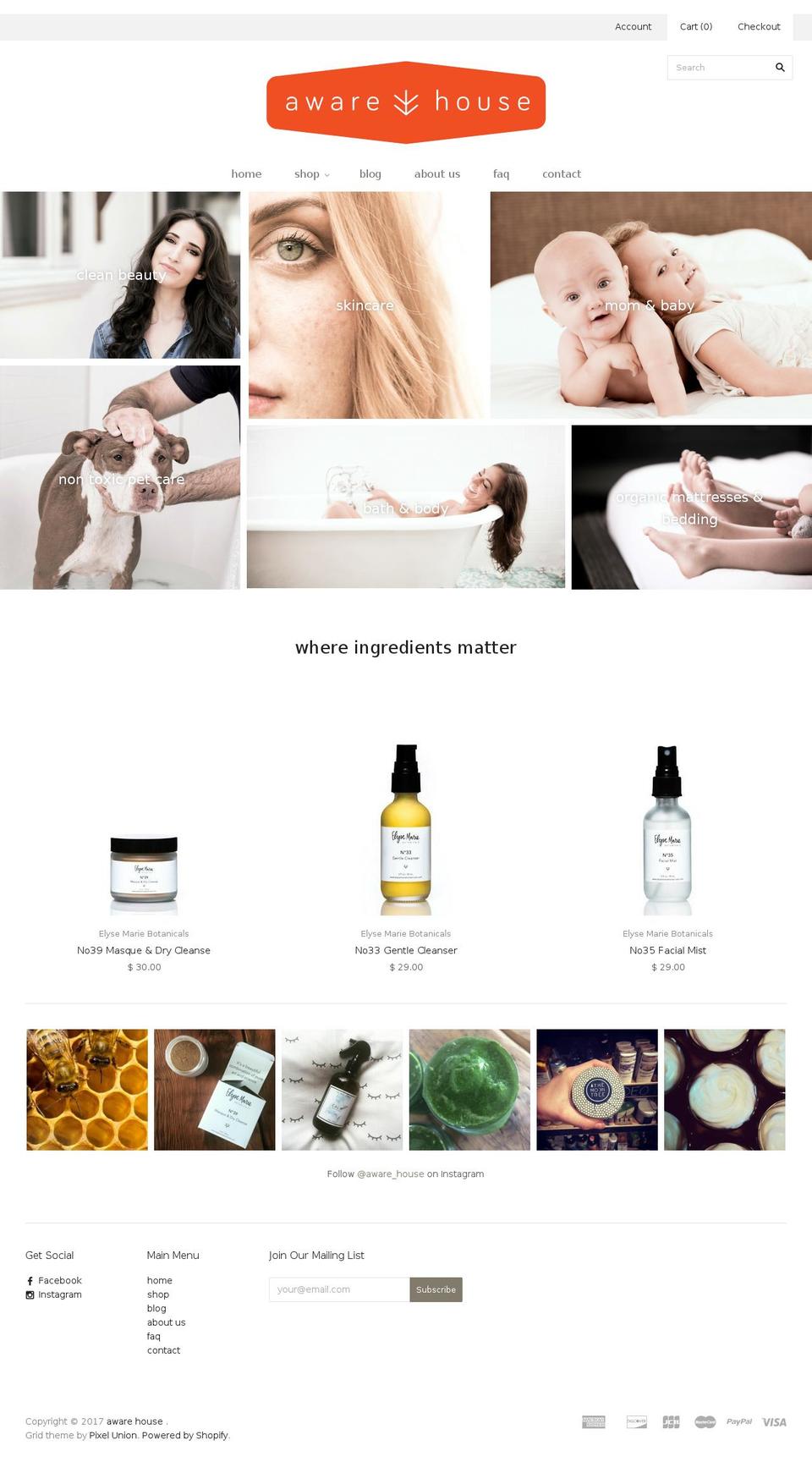 shopawarehouse.com shopify website screenshot