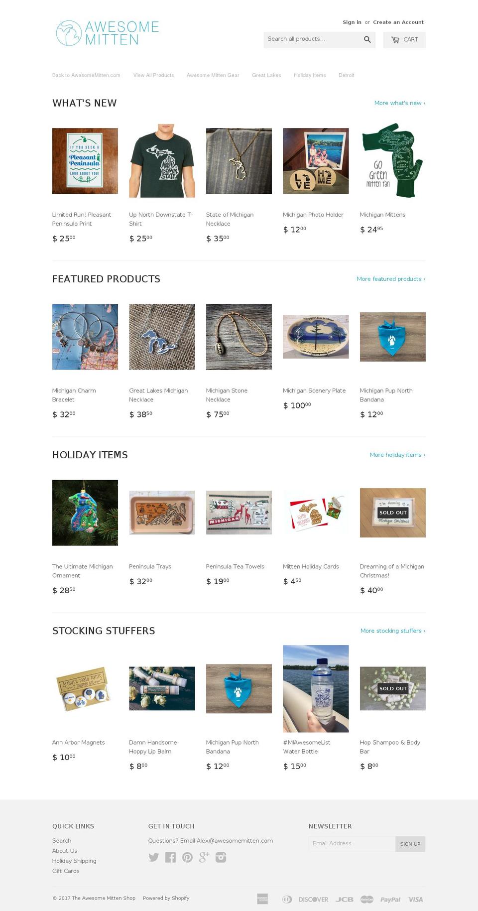 shopawesomemitten.com shopify website screenshot