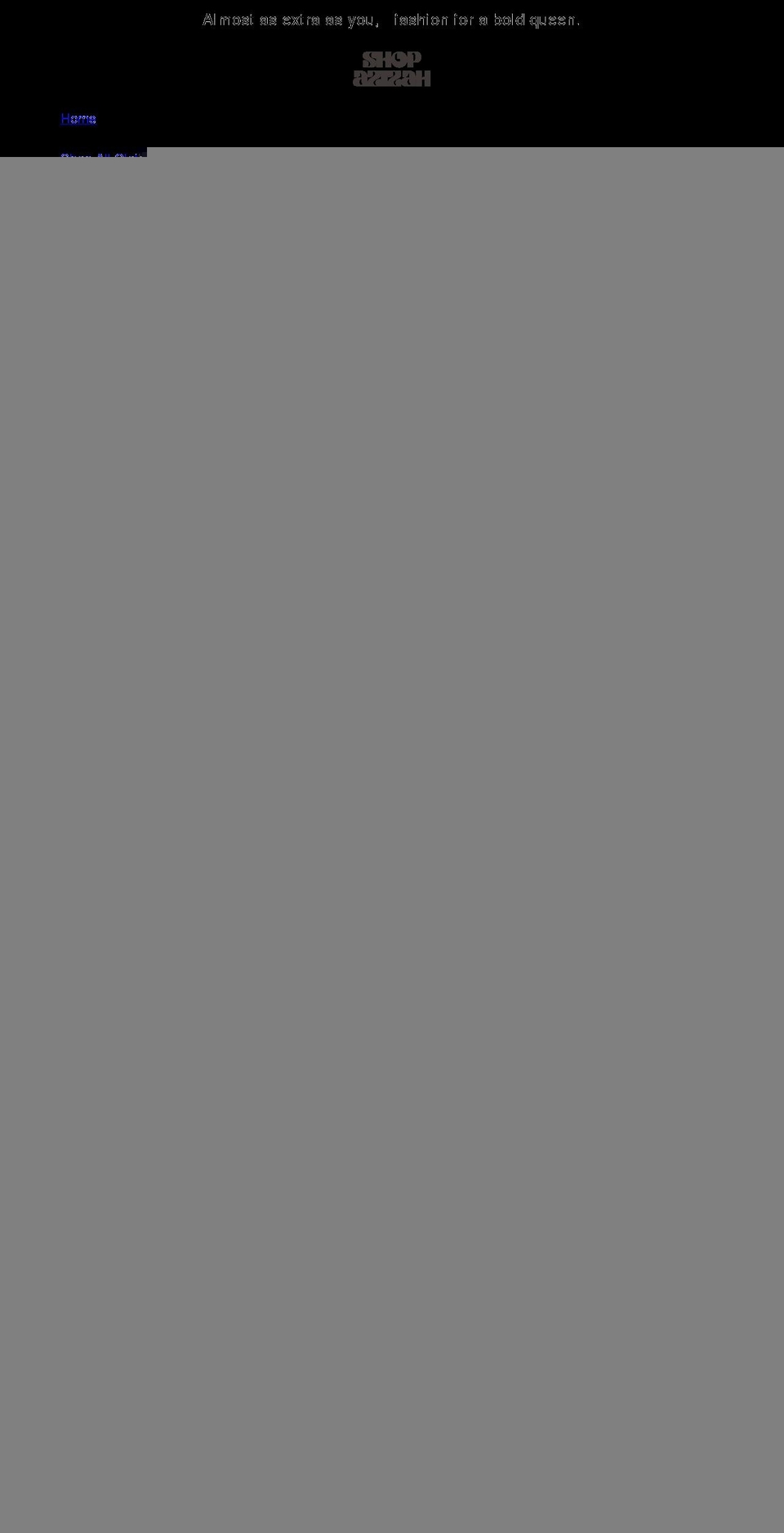 shopazizah.com shopify website screenshot