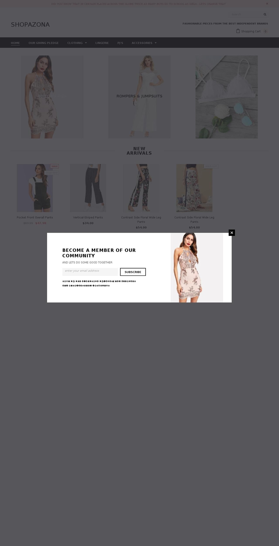 shopazona.com — Shopify storefront screenshot