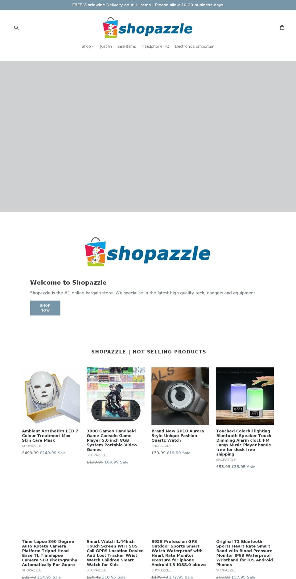 shopazzle.com — Shopify storefront screenshot