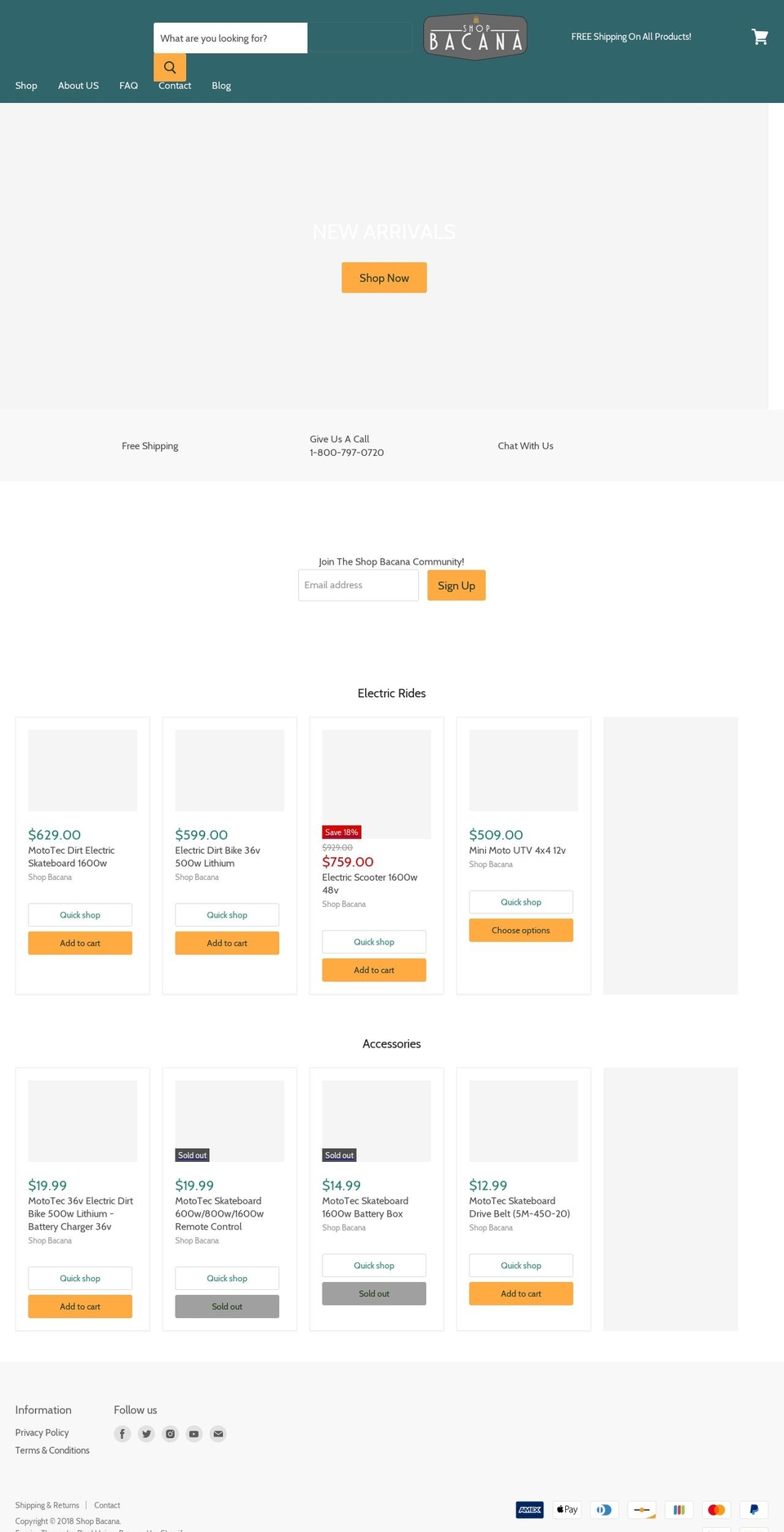 shopbacana.com — Shopify storefront screenshot