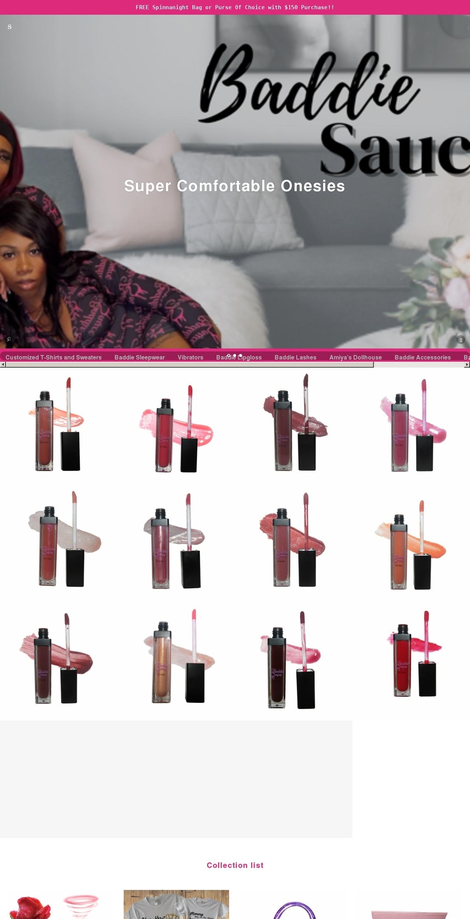 shopbaddiesauce.com shopify website screenshot