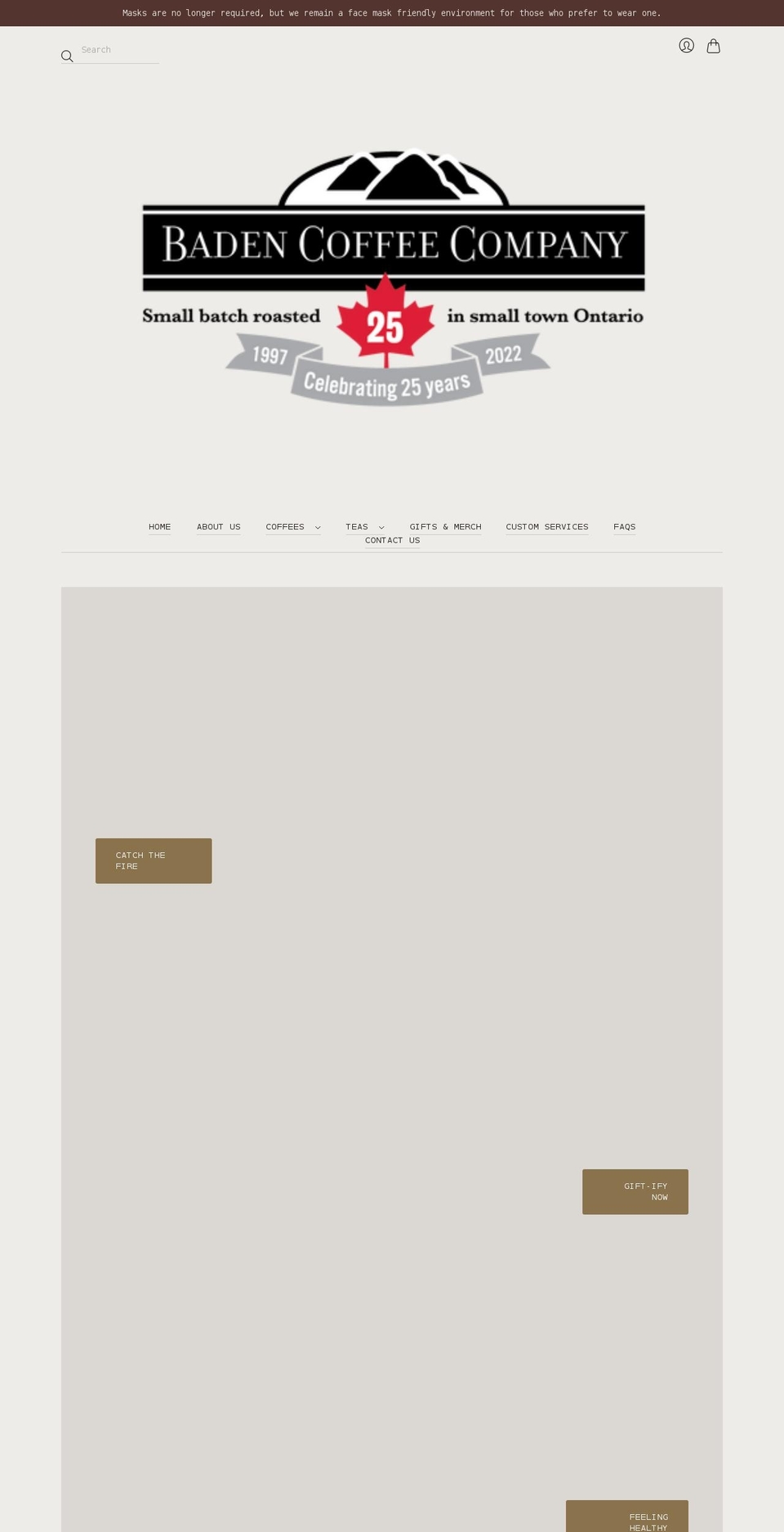 shopbadencoffee.com shopify website screenshot