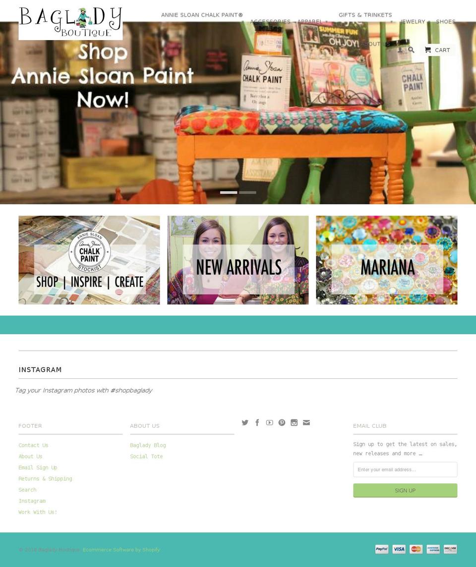 shopbagladyboutique.com shopify website screenshot