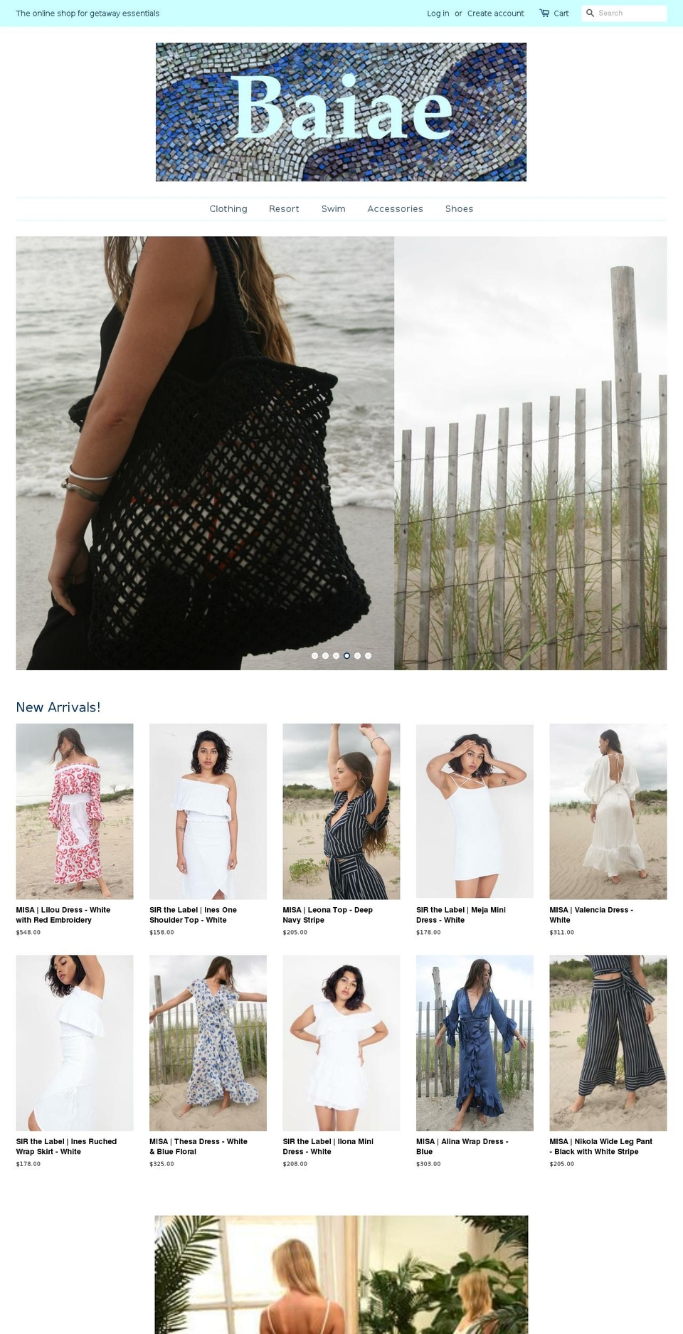 shopbaiae.com shopify website screenshot