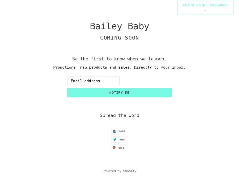 shopbaileybaby.com shopify website screenshot