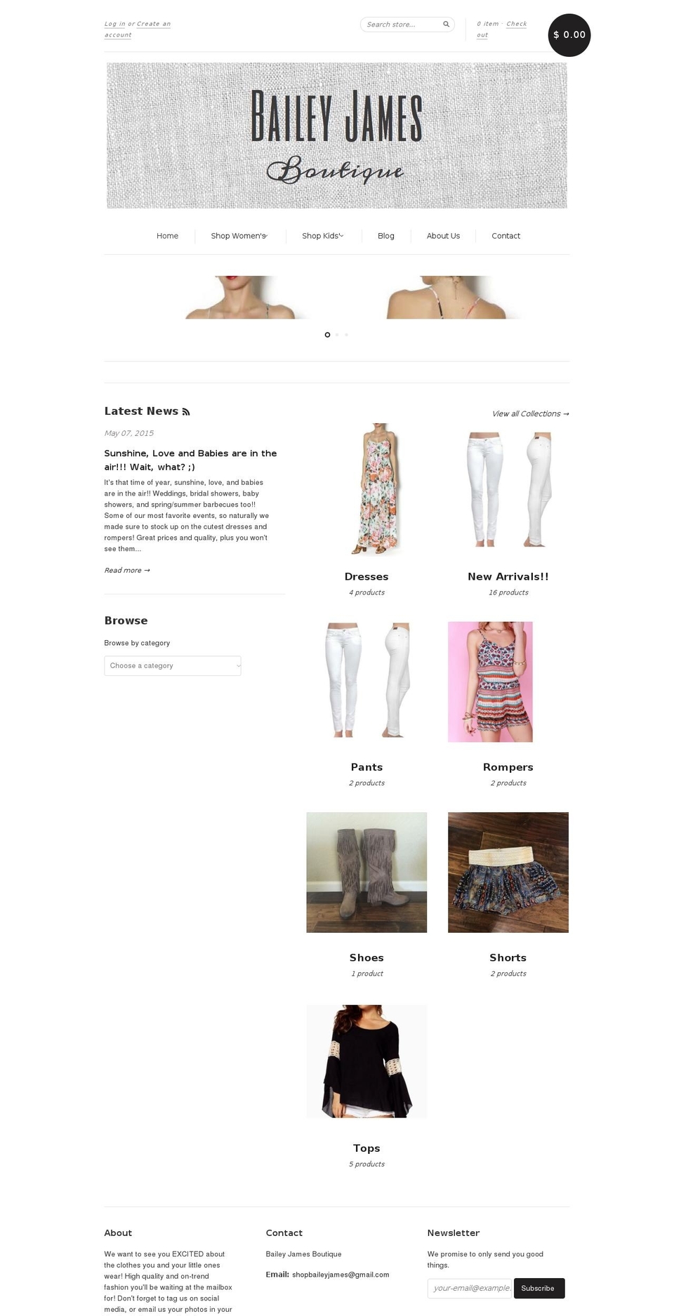 shopbaileyjames.com shopify website screenshot