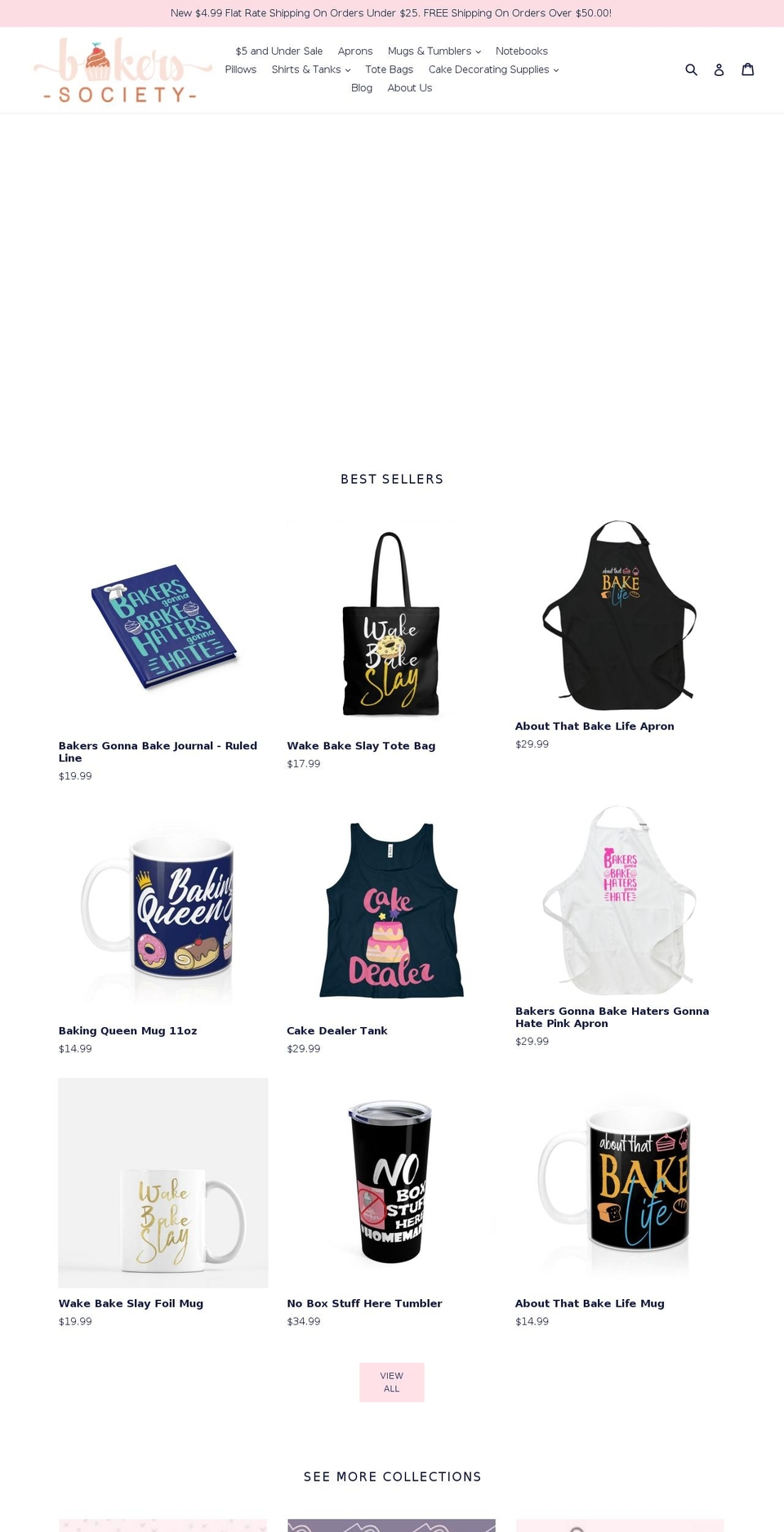 shopbakerssociety.com — Shopify storefront screenshot
