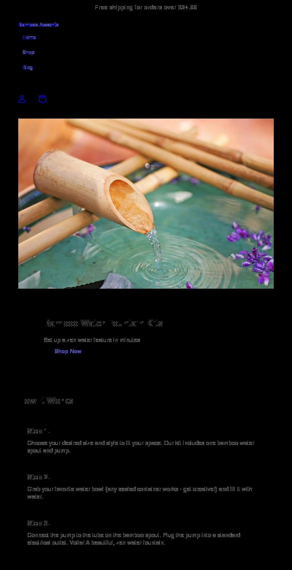 shopbambooaccents.com shopify website screenshot