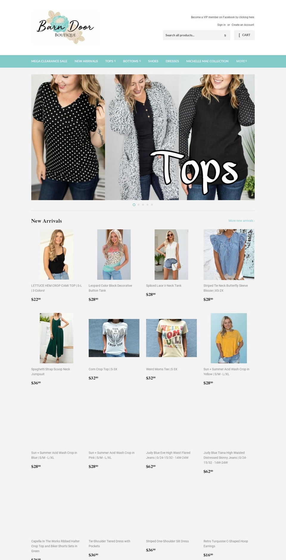 shopbarndoorboutique.com — Shopify storefront screenshot