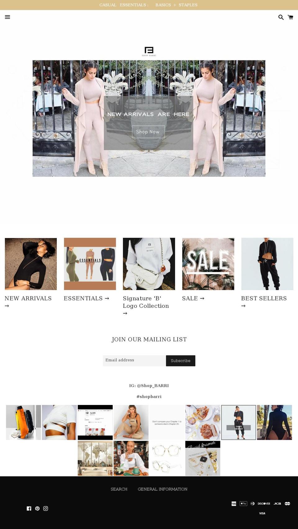 shopbarri.com shopify website screenshot