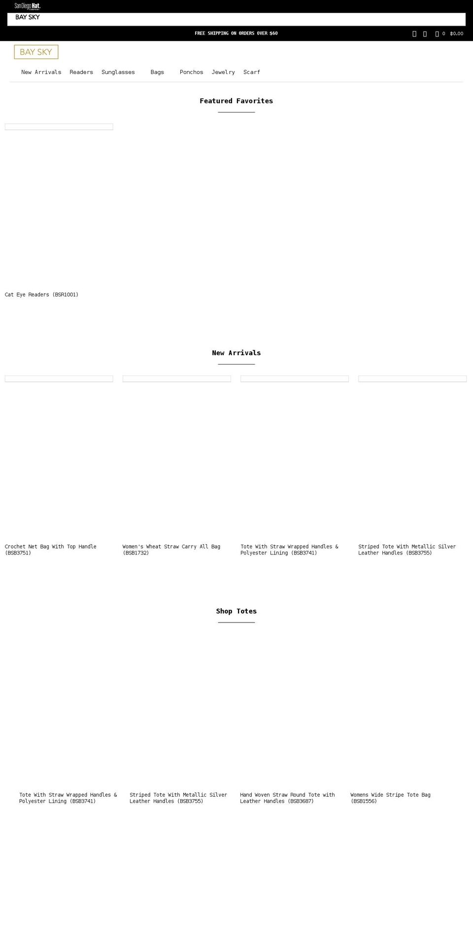 shopbaysky.com shopify website screenshot