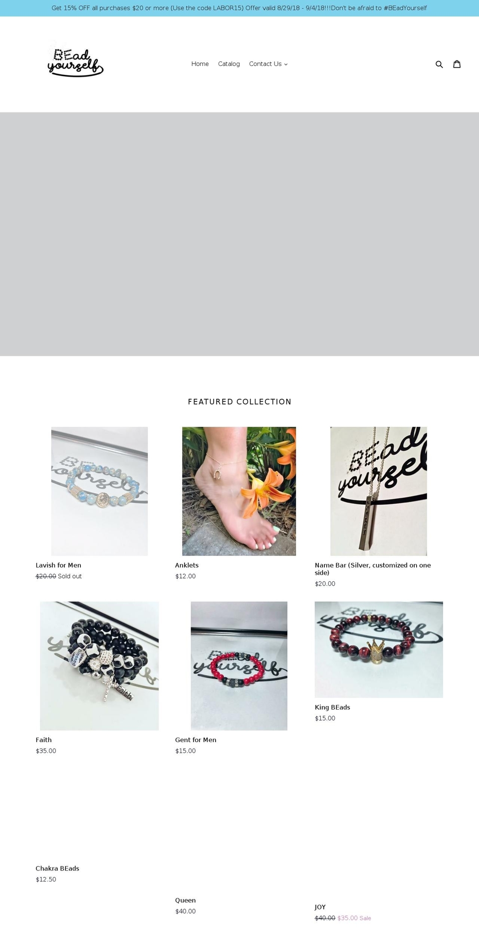 shopbeadyourself.com — Shopify storefront screenshot