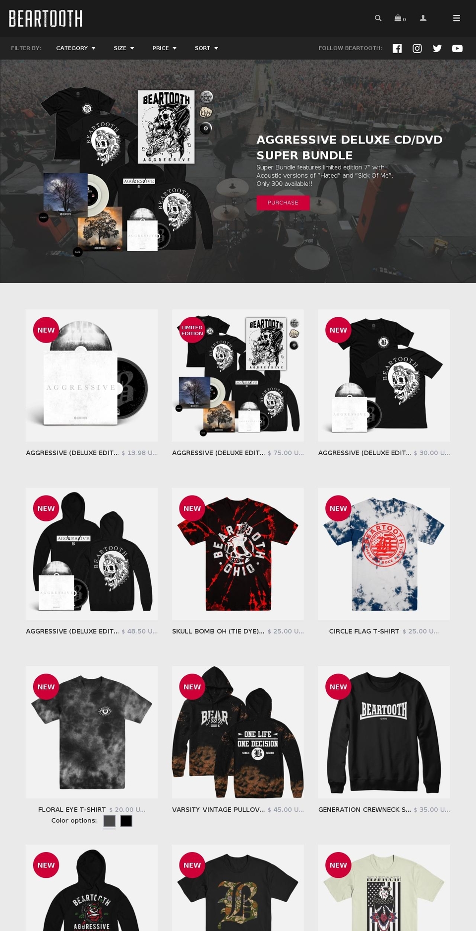 Red Bull Records (Nils) Shopify theme site example shopbeartooth.com