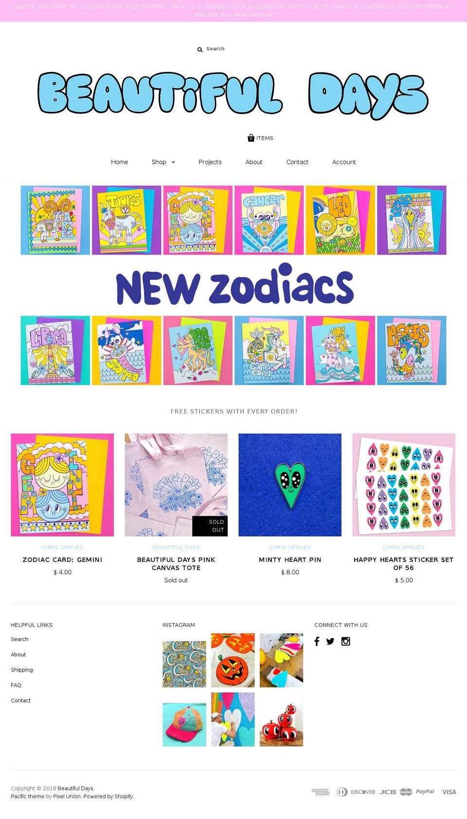 shopbeautifuldays.com shopify website screenshot