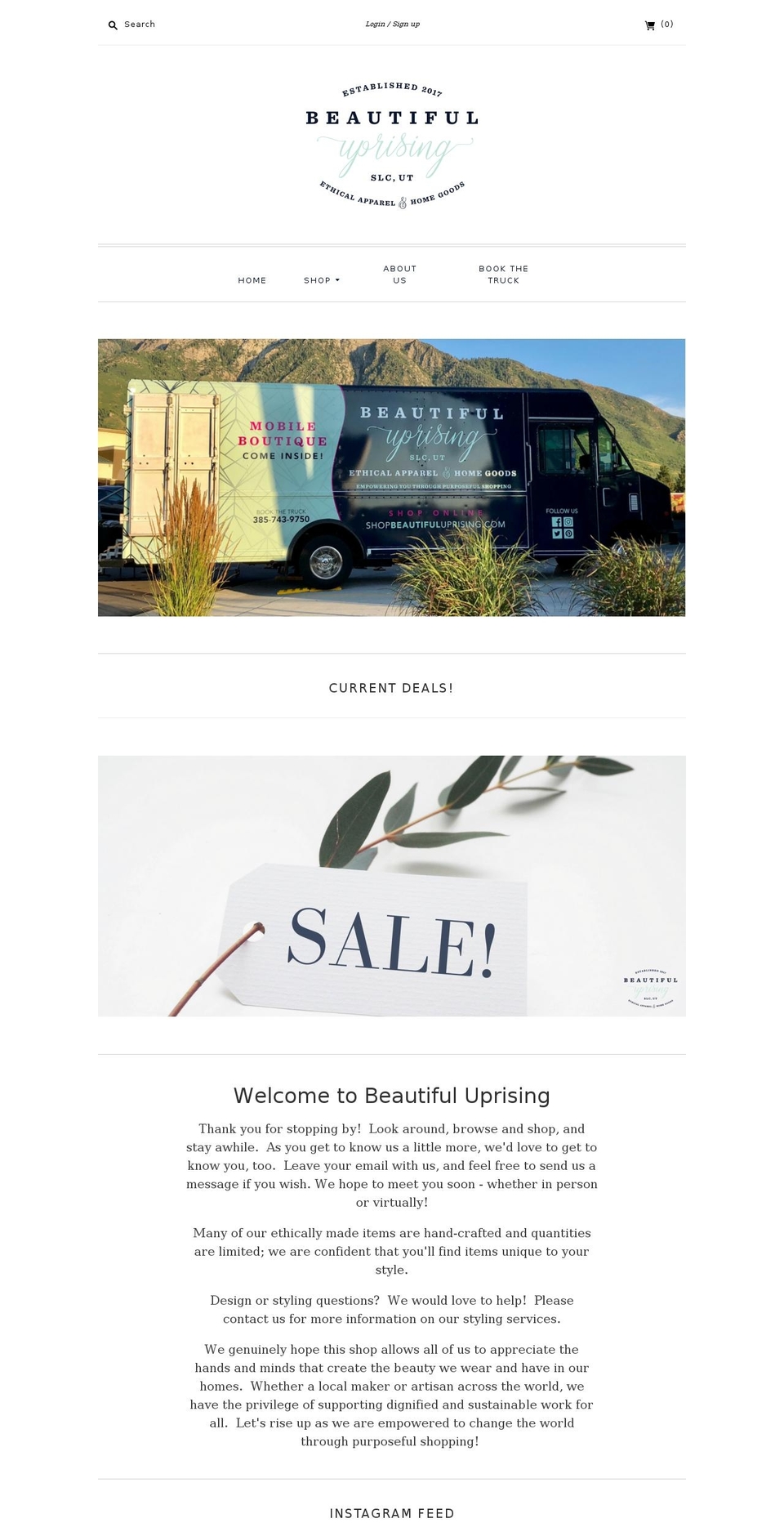 shopbeautifuluprising.com — Shopify storefront screenshot