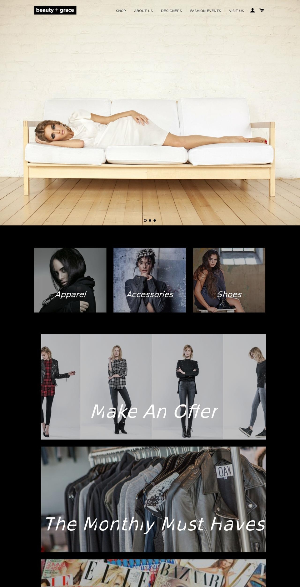 shopbeautyandgrace.com — Shopify storefront screenshot