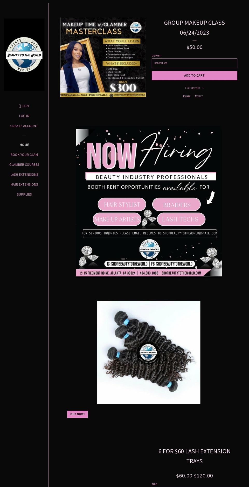 shopbeautytotheworld.com — Shopify storefront screenshot