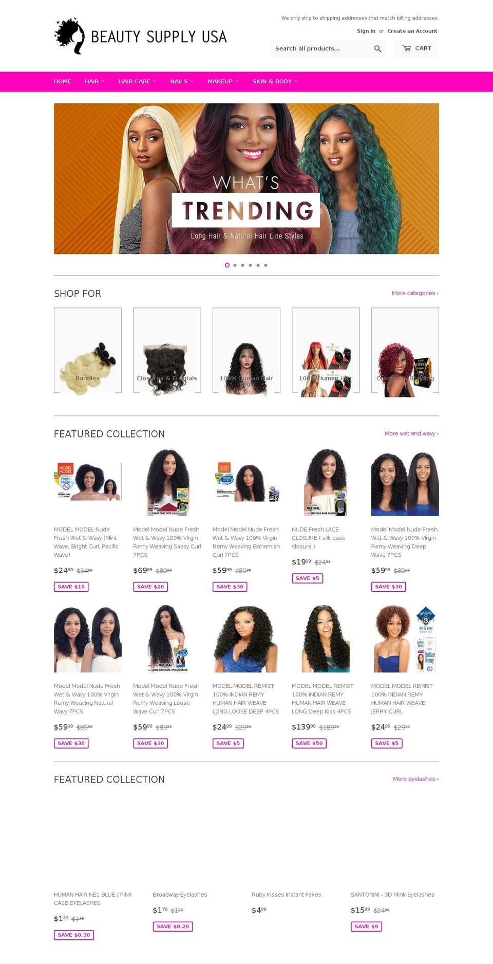 shopbeautyusa.com shopify website screenshot