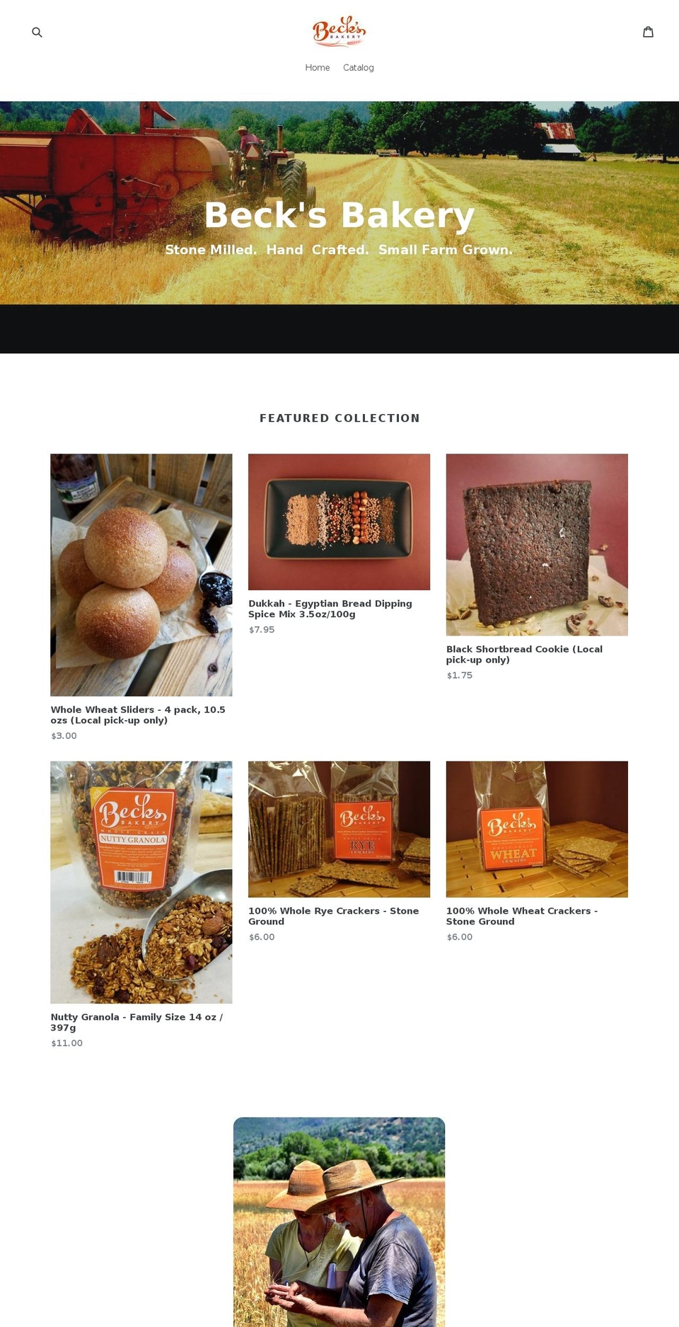 shopbecksbakery.com shopify website screenshot
