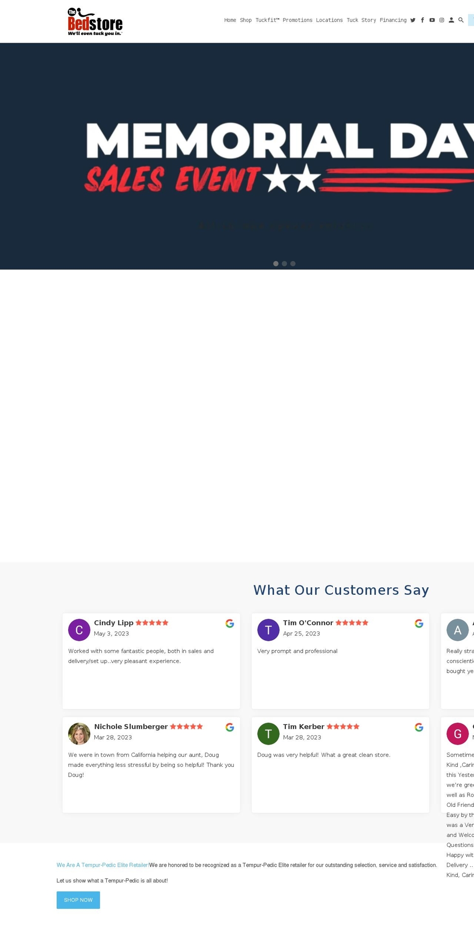 shopbedstore.com — Shopify storefront screenshot