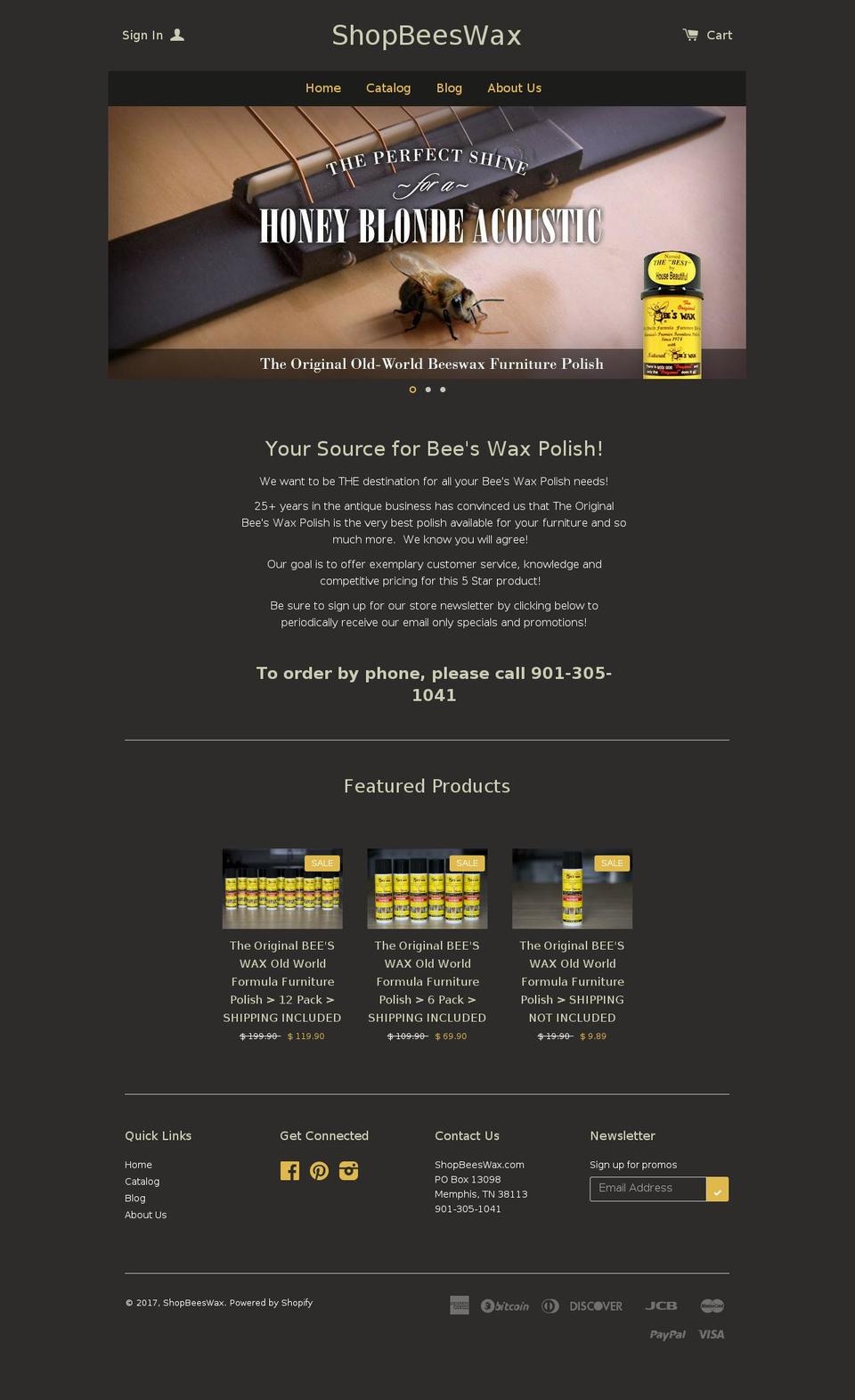 shopbeeswax.net shopify website screenshot