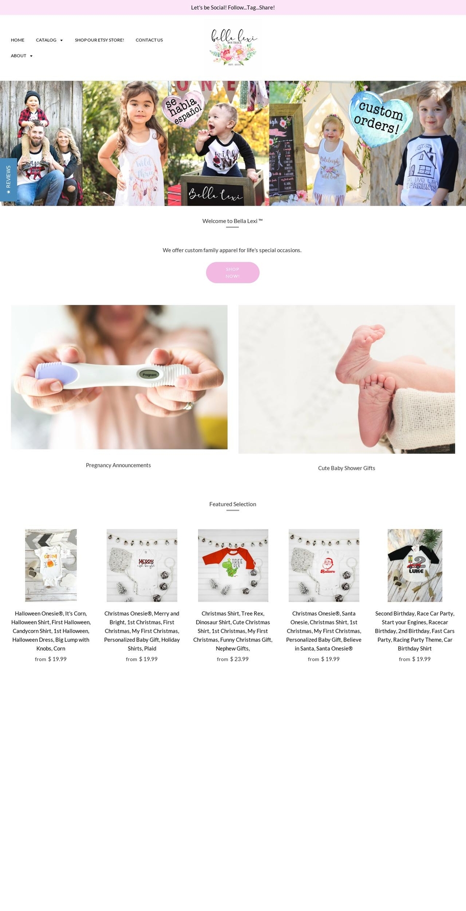 shopbellalexi.com — Shopify storefront screenshot