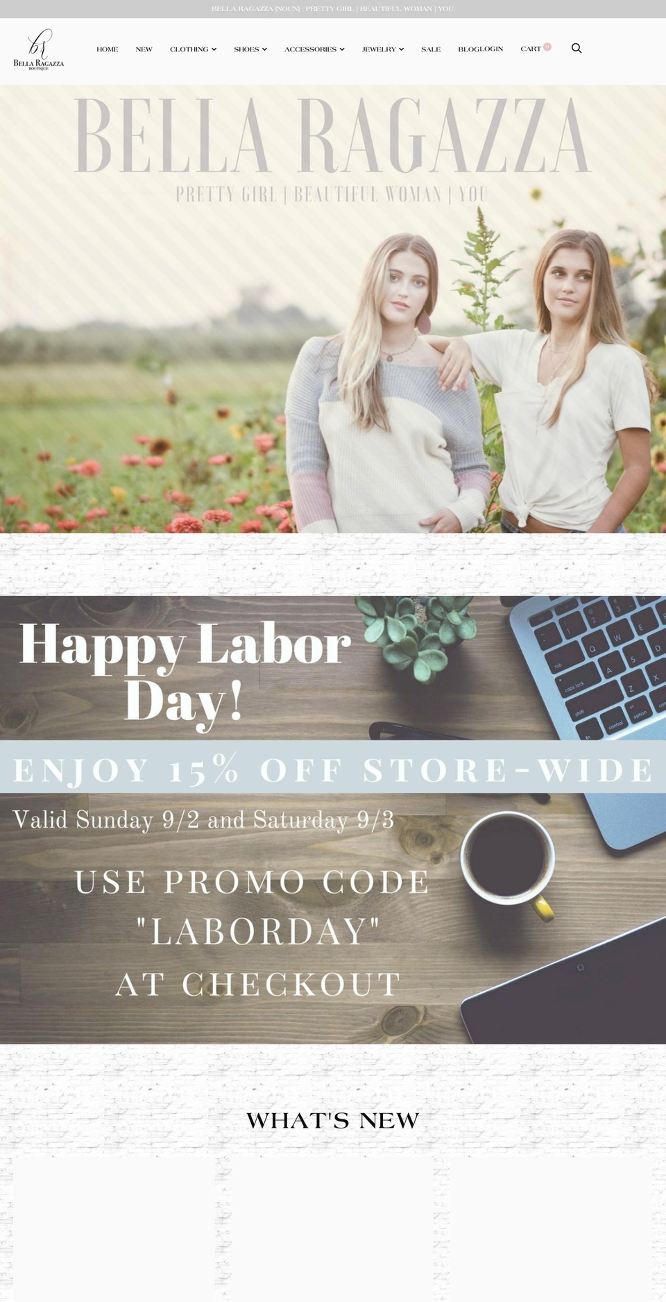 shopbellaragazza.com — Shopify storefront screenshot