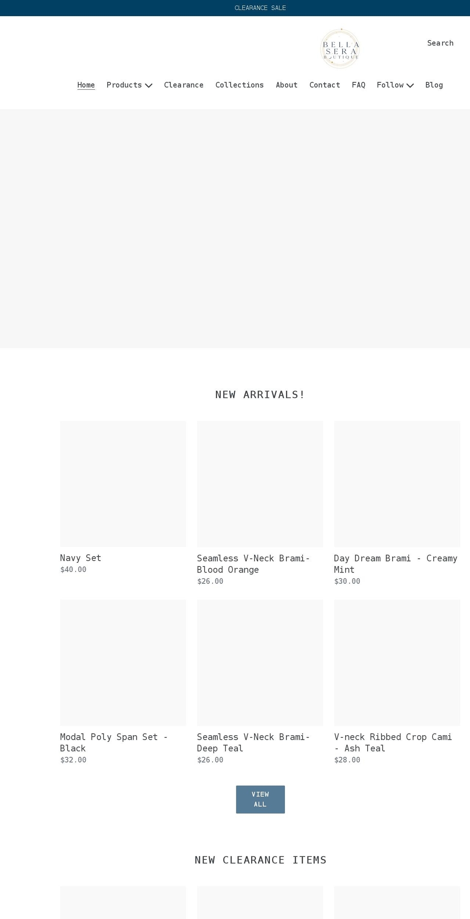 shopbellasera.com shopify website screenshot