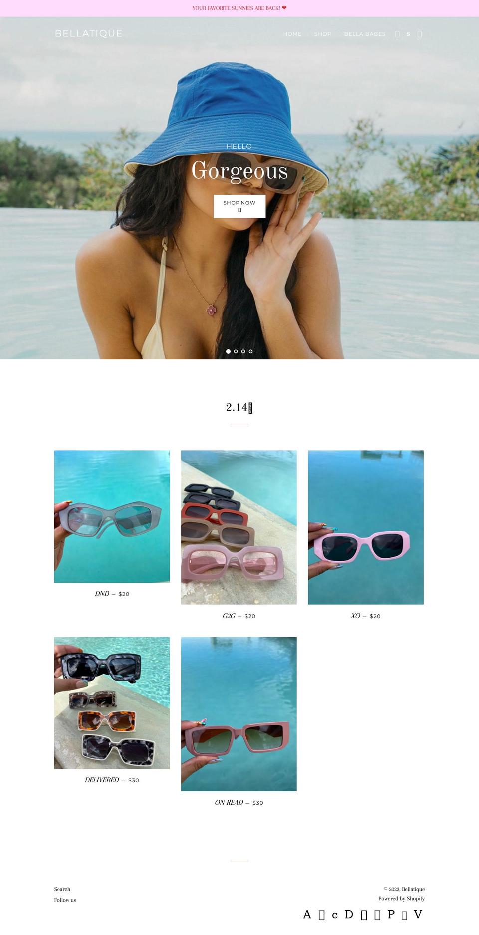 shopbellatique.com shopify website screenshot