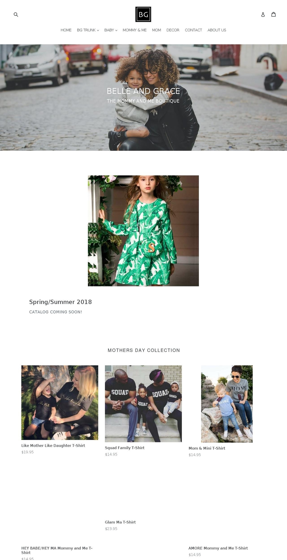 shopbelleandgrace.com — Shopify storefront screenshot