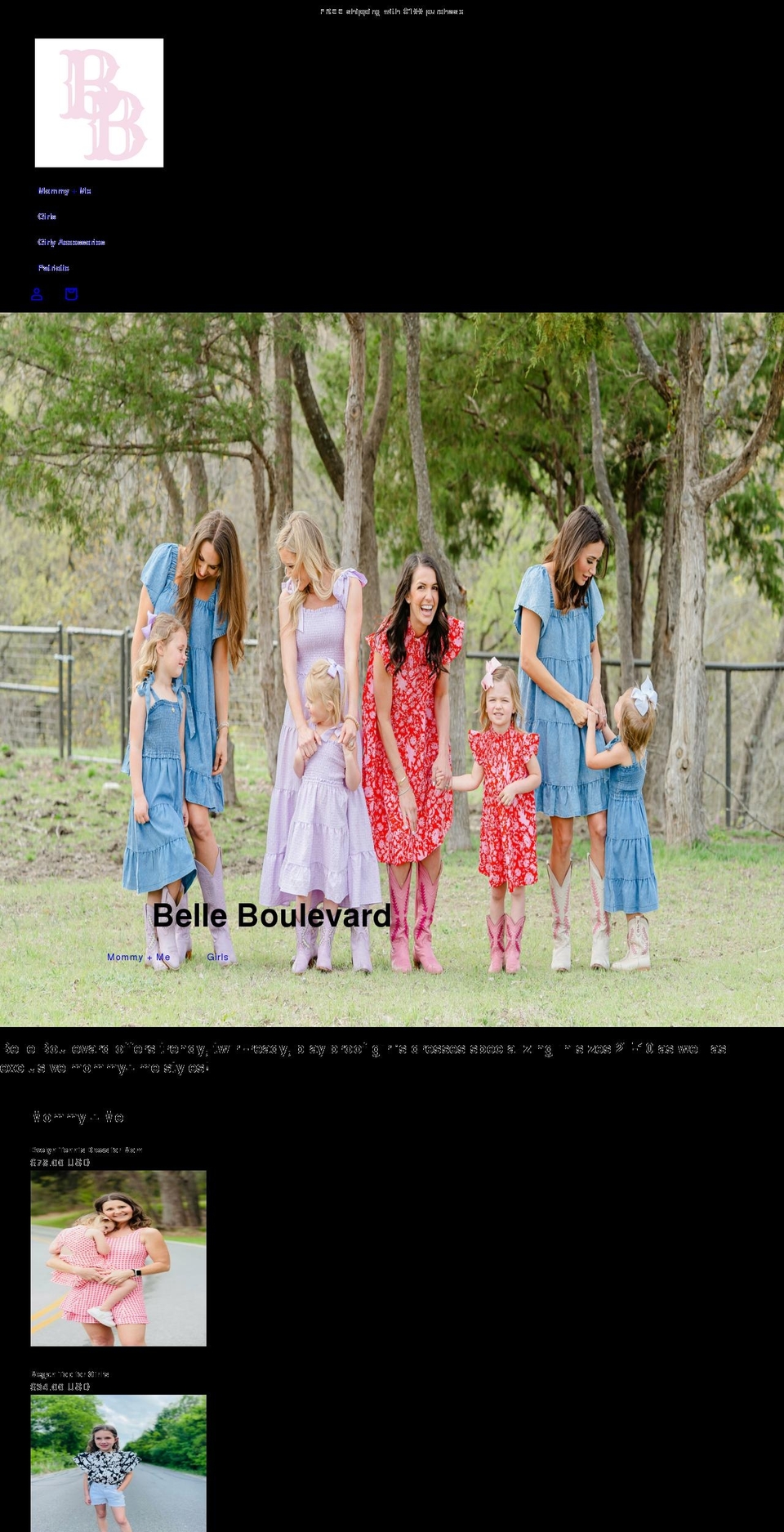 shopbelleblvd.com shopify website screenshot