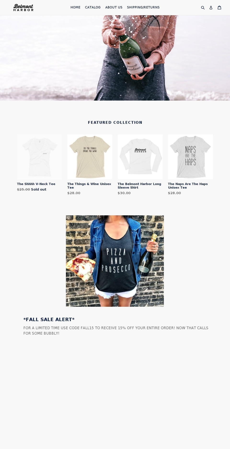 shopbelmontharbor.com — Shopify storefront screenshot