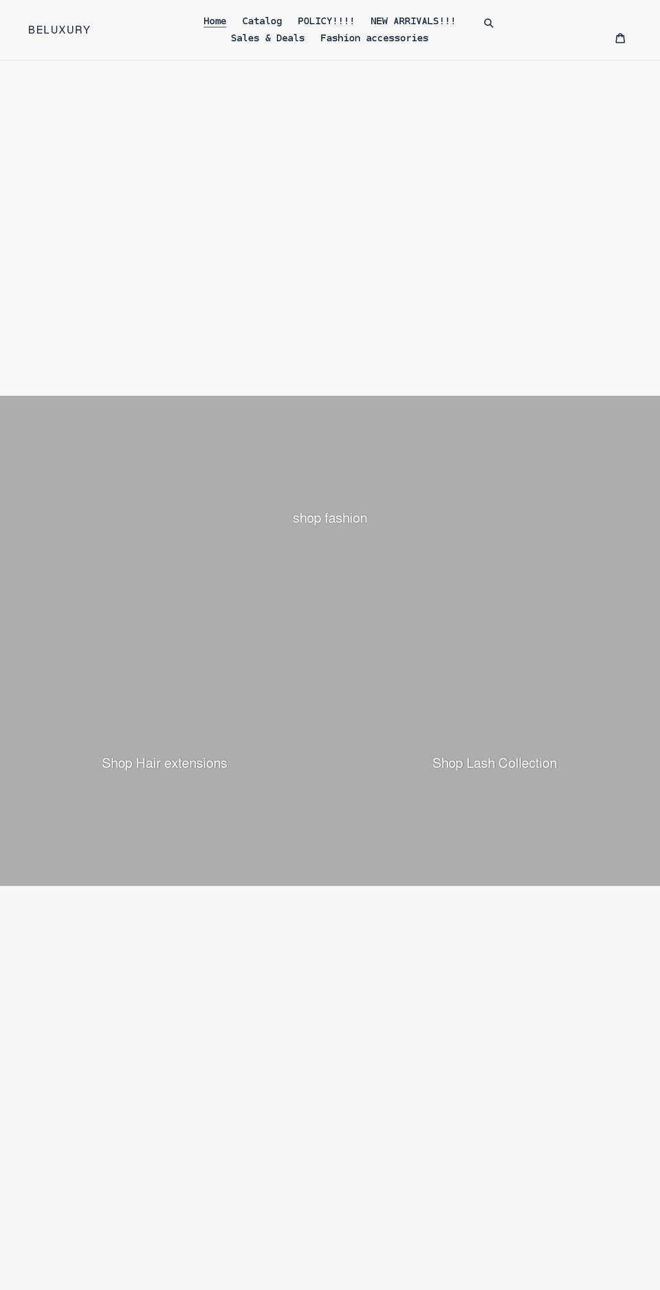 shopbeluxury.com shopify website screenshot