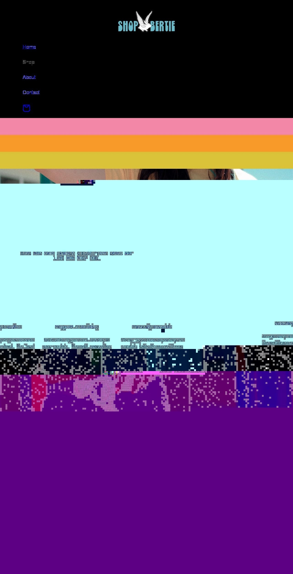 shopbertie.com shopify website screenshot