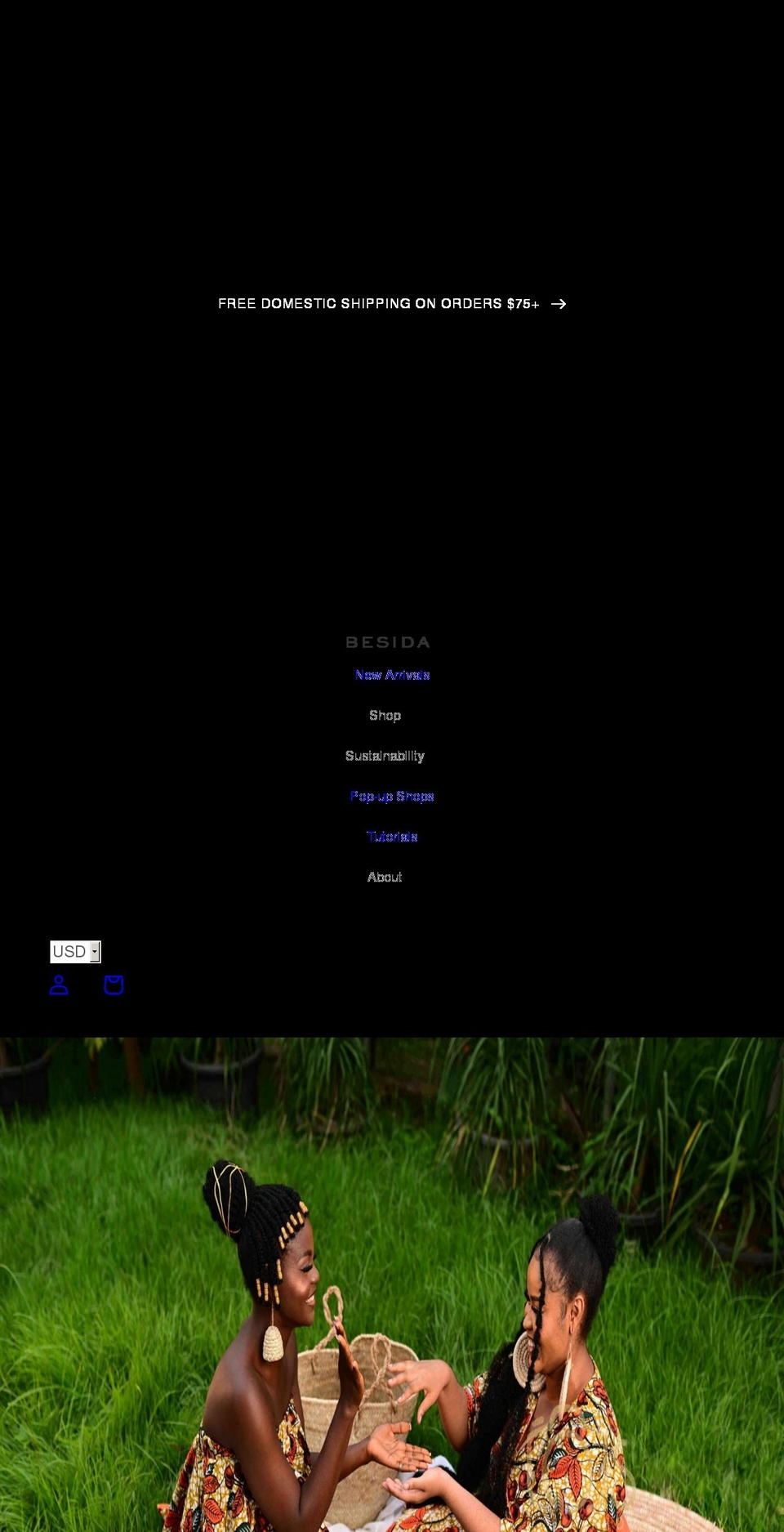 shopbesida.com shopify website screenshot