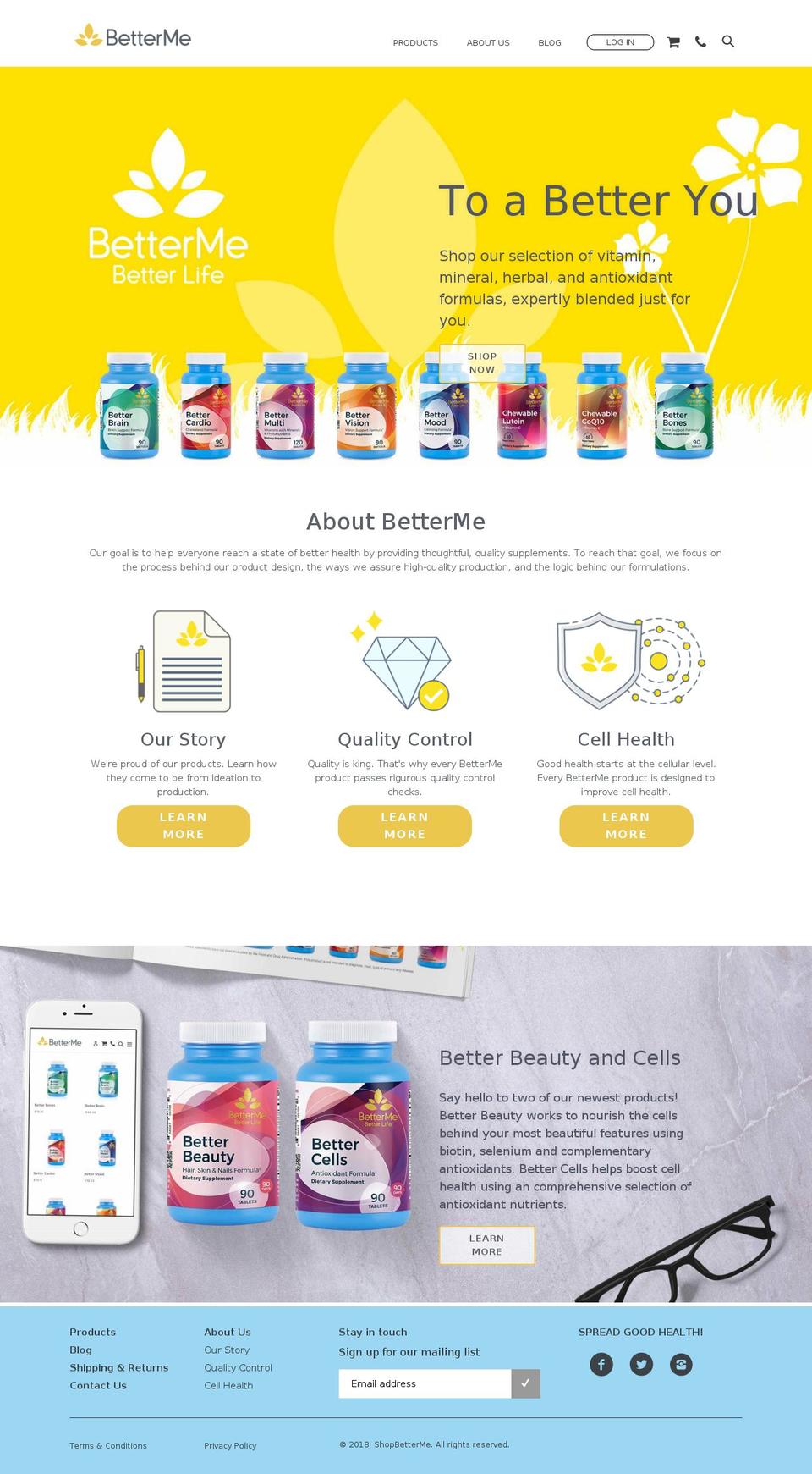 shopbetterme.com shopify website screenshot