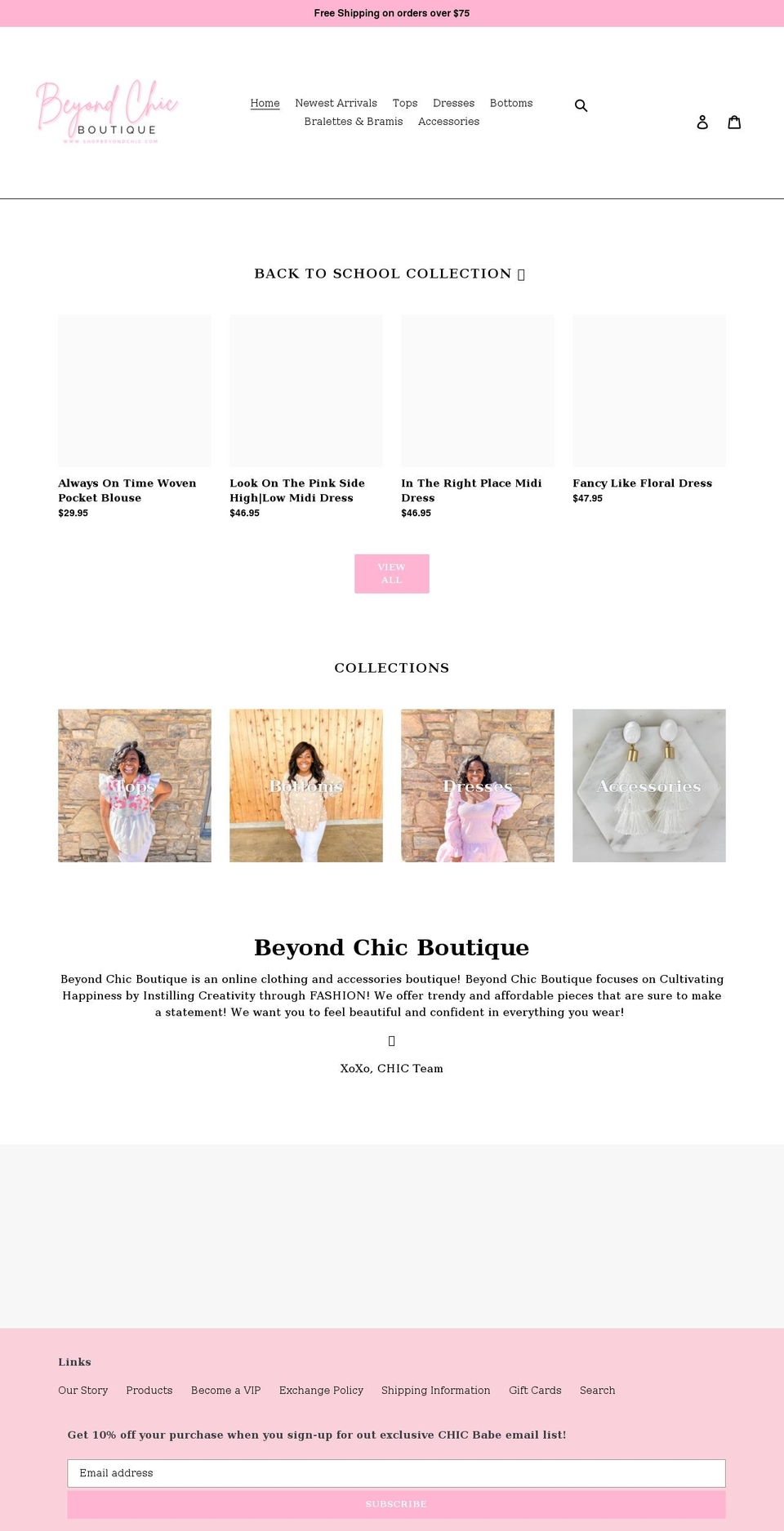 shopbeyondchic.com shopify website screenshot