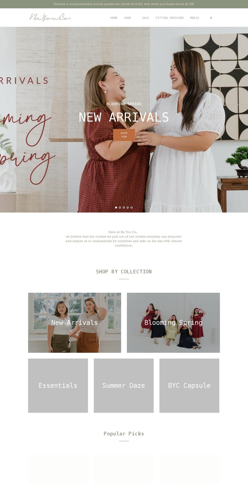 shopbeyouco.com shopify website screenshot