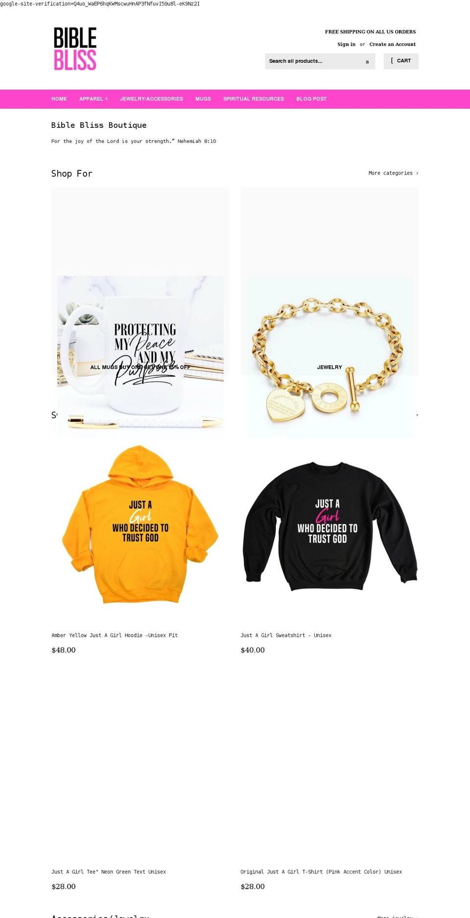 shopbiblebliss.com shopify website screenshot